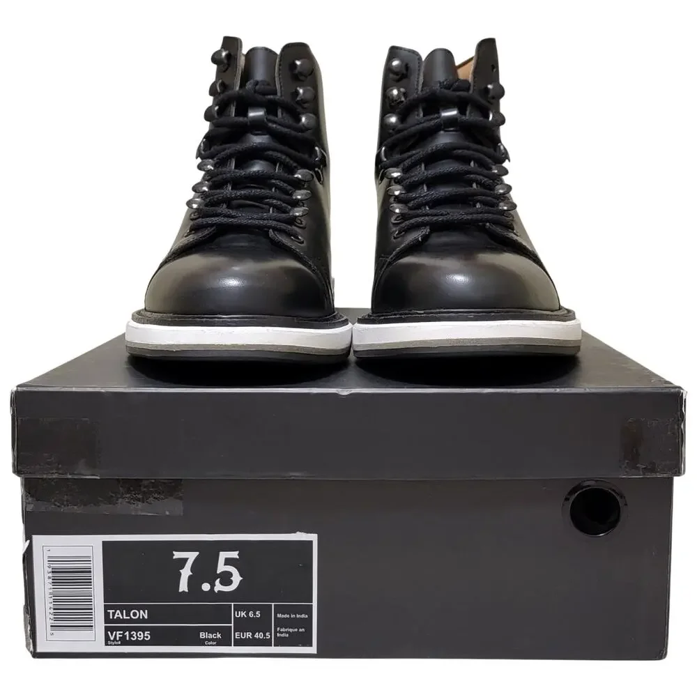 Vintage Foundry Co Men Combat Fashion Boots Talon Size US 7.5M Black Leather